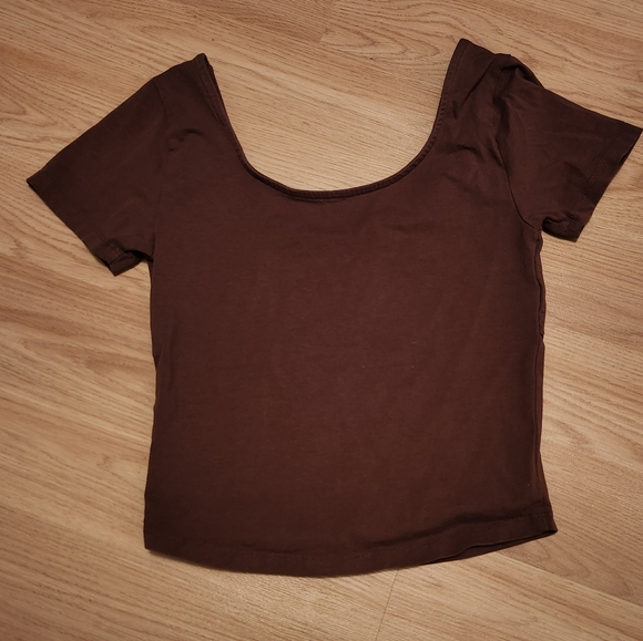 Chocolate Brown Scoop Neck - Picture 2 of 3